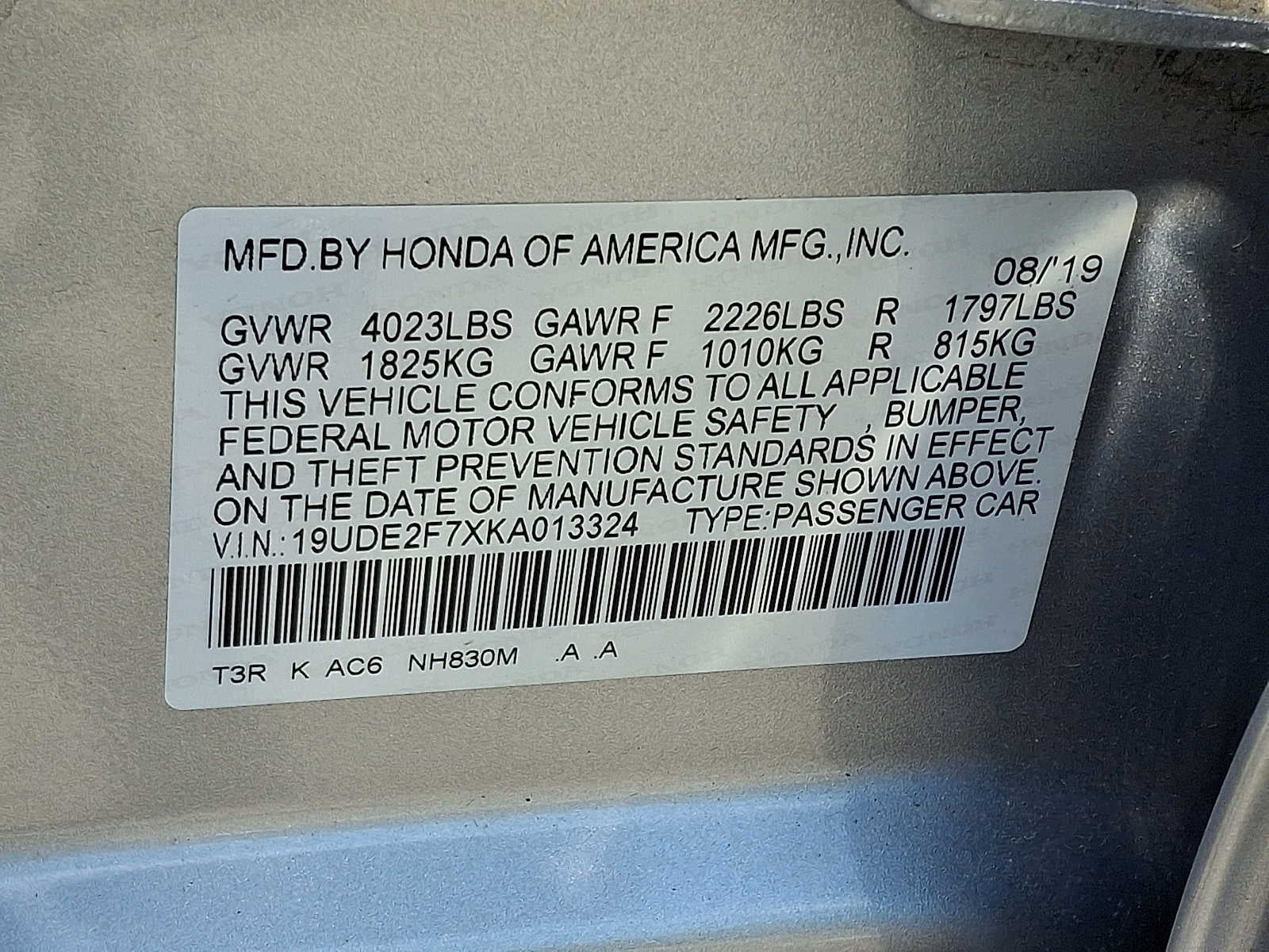 2019 Acura ILX w/Premium Pkg