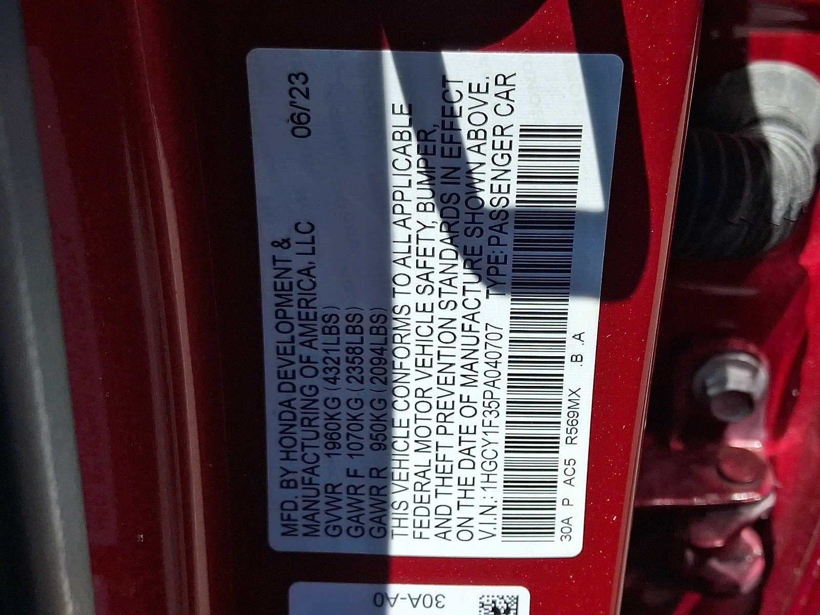 2023 Honda Accord EX