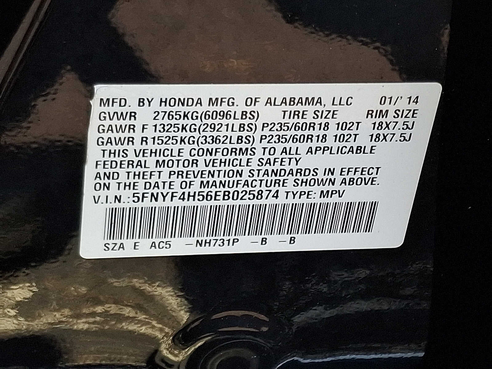 2014 Honda Pilot EX-L