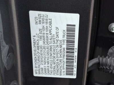 2023 Honda Ridgeline RTL-E