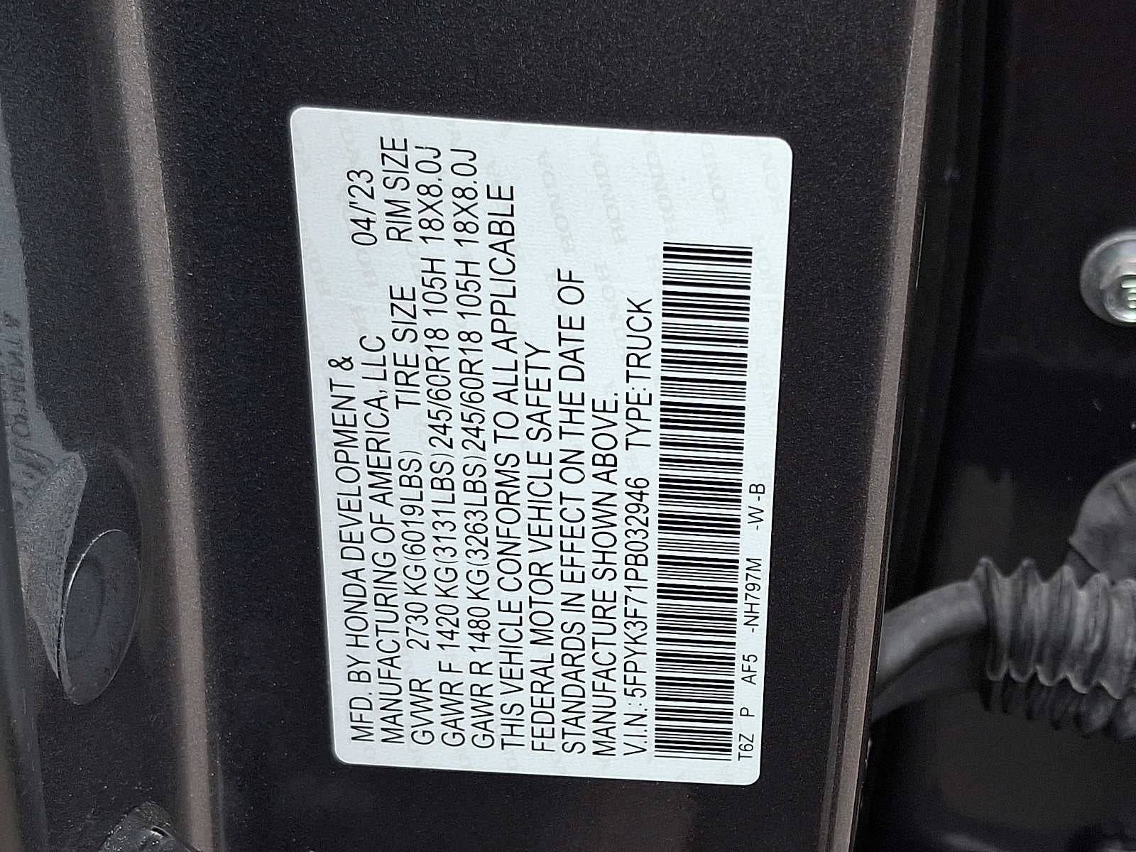 2023 Honda Ridgeline RTL-E