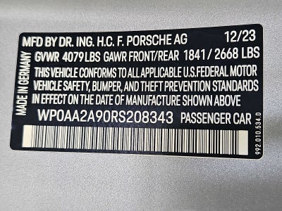 2024 Porsche 911 Carrera T