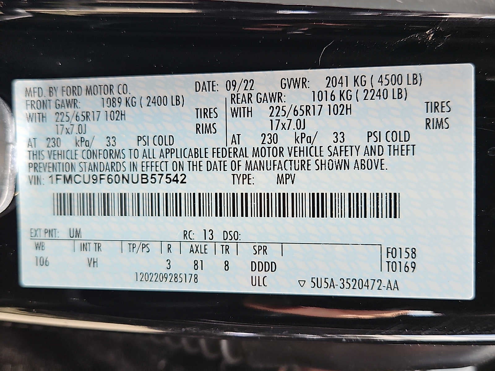2022 Ford Escape S