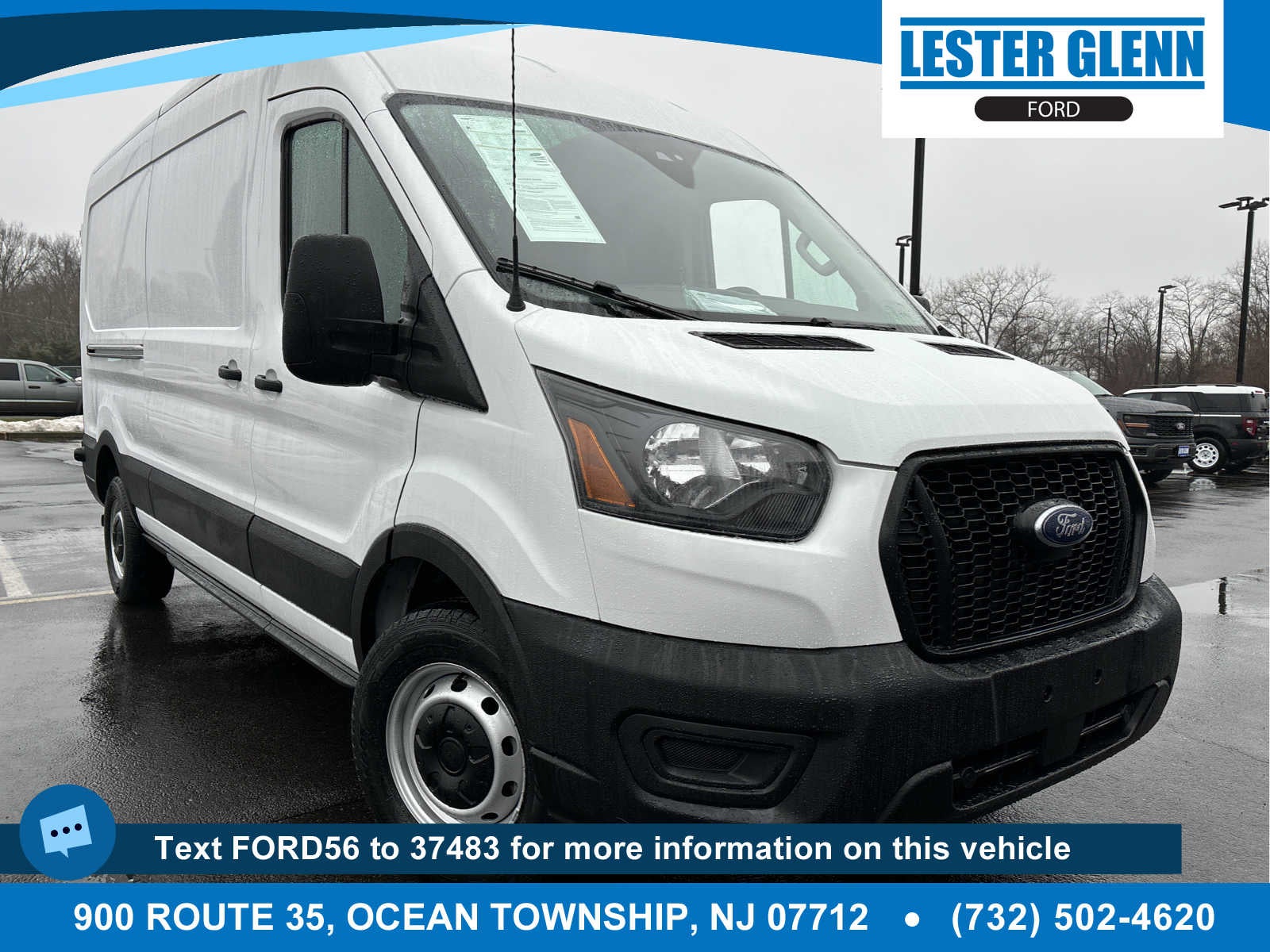 2024 Ford Transit Cargo Van T-250 148" Med Rf 9070 GVWR RWD