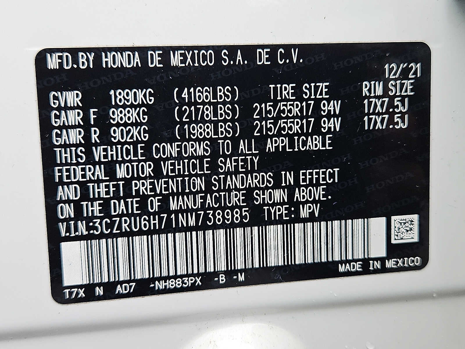 2022 Honda HR-V EX-L