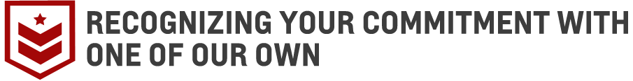 recognizing your commitment with one of our own banner