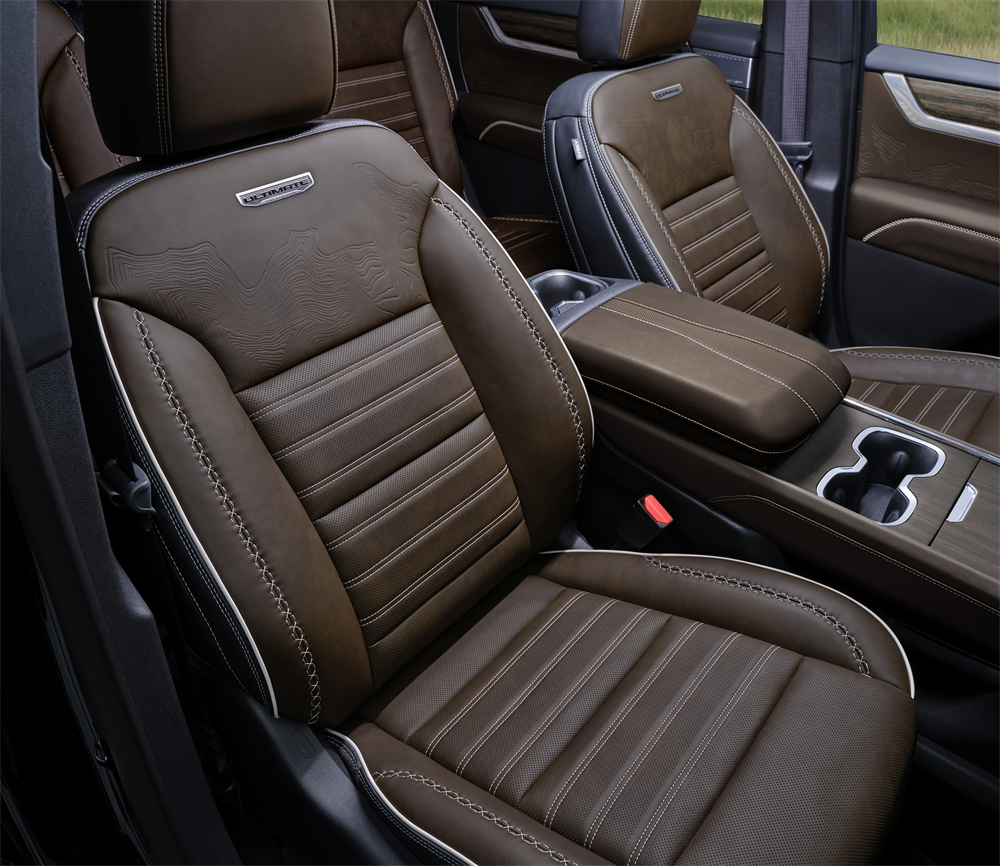 Luxurious leather seating and premium interior craftsmanship of the GMC Acadia