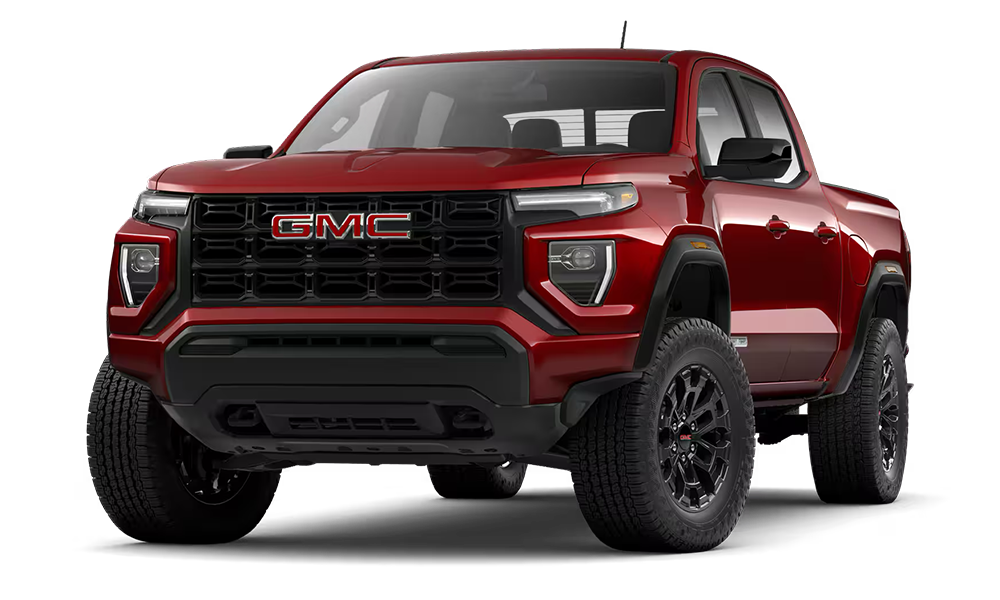 2026 GMC Canyon Elevation trim featuring 18-inch wheels and LED headlights