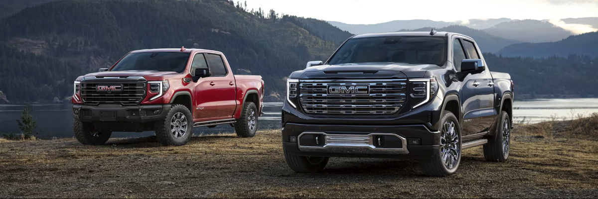 2026 GMC Sierra 1500 Denali and AT4X Trim Levels shown